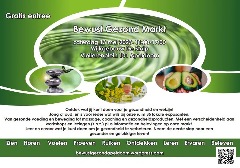 FLyer Bewust Gezond Markt Apeldoorn 13 mei 2023
