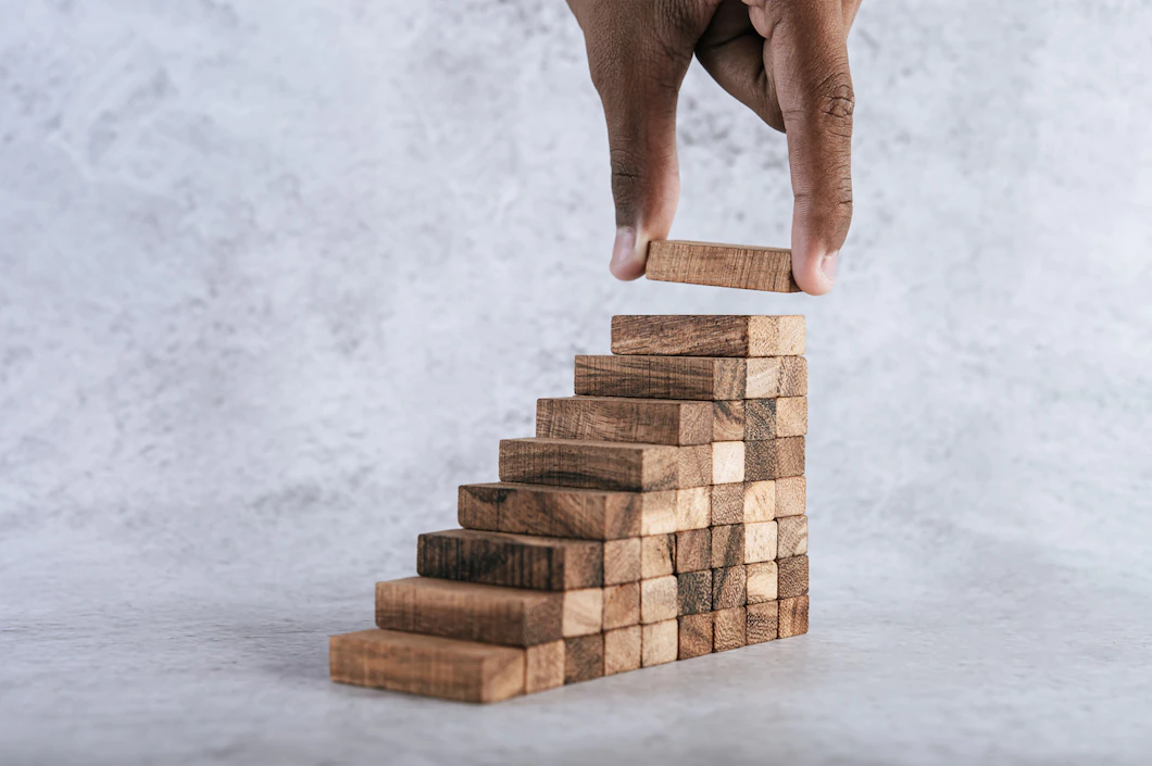 Trap bouwen van jenga